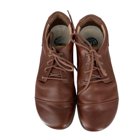 Lems Nine2Five Leather Shoes Zero Drop Minimalist Brown Oxford Size 10.5 Mens - Picture 4 of 12